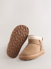 Baker by Ted Baker Girls Cosy Suede Branded Tape Slipper Boots - Image 6 of 6