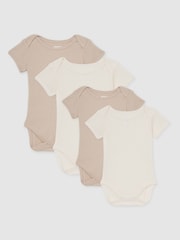 Reiss Natural Pax 4 Pack Growing Bodysuit Gift Set - Image 1 of 4