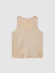 Reiss Neutral Ruby Silk-Front Cami Top - Image 2 of 10