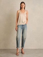 Reiss Neutral Ruby Silk-Front Cami Top - Image 5 of 10