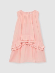 Reiss Pink Luni 9-13 yrs Chiffon Tiered Dress - Image 2 of 4
