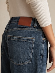 Reiss Mid Blue Selin Mid Rise Straight Leg Jeans - Image 3 of 6