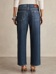 Reiss Mid Blue Selin Mid Rise Straight Leg Jeans - Image 5 of 6