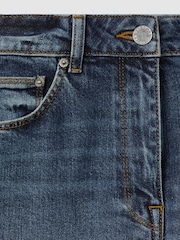 Reiss Mid Blue Selin Mid Rise Straight Leg Jeans - Image 6 of 6