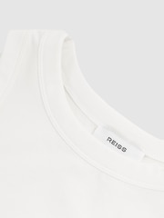 Reiss White Betty Stretch-Cotton Racerback Vest - Image 7 of 7