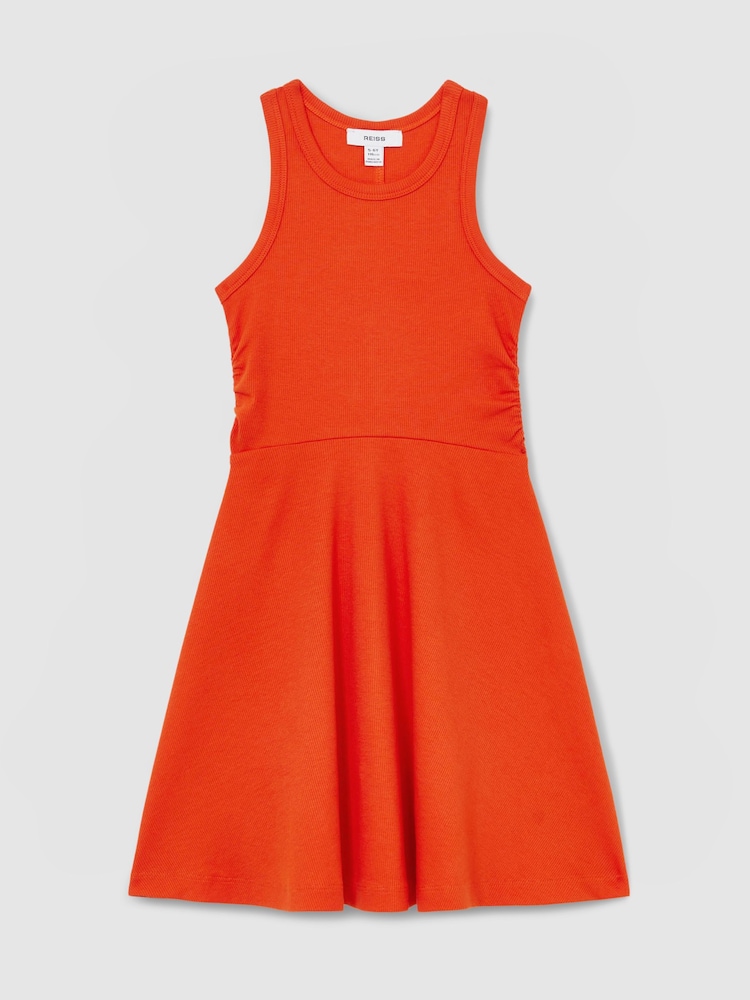 Reiss Orange Eliza Jersey Ruched Skater Dress - Image 2 of 4