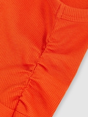 Reiss Orange Eliza Jersey Ruched Skater Dress - Image 4 of 4