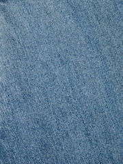 Reiss Mid Blue Reed Denim-Look Wide-Leg Trousers - Image 6 of 6