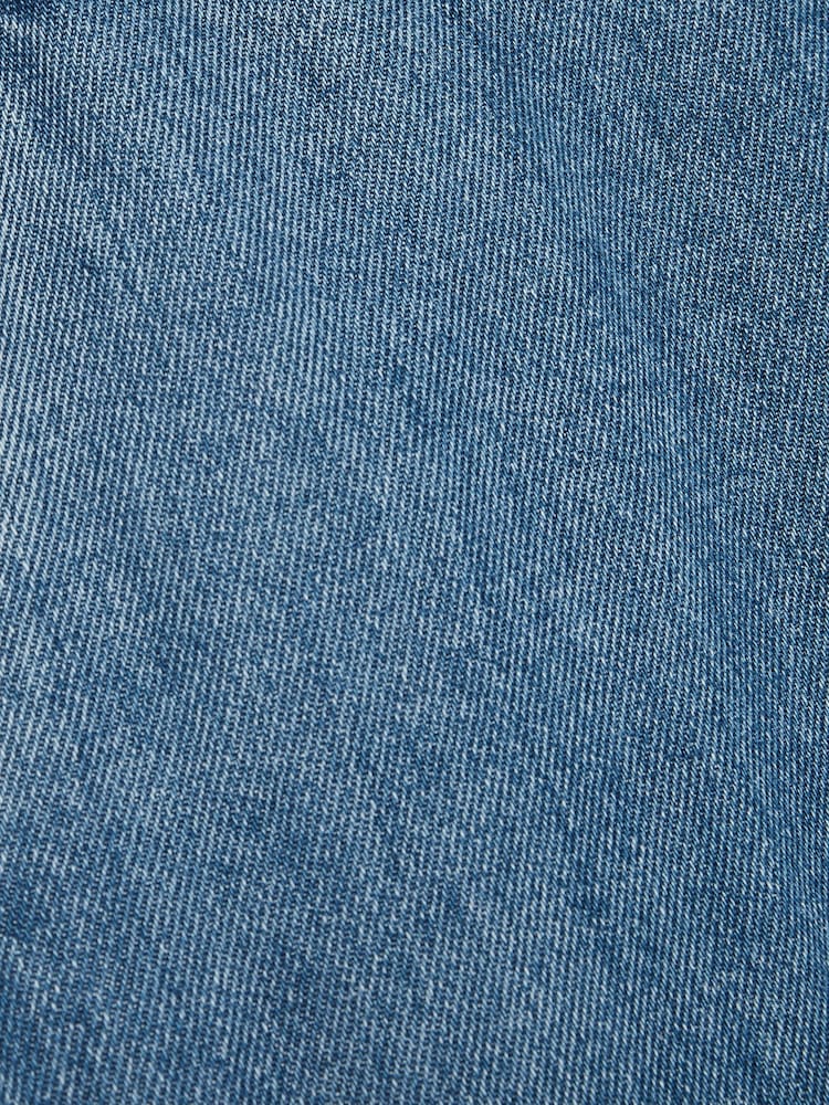 Reiss Mid Blue Reed Denim-Look Wide-Leg Trousers - Image 6 of 6