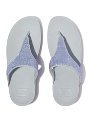 FitFlop Blue Lulu Crystal Embellished Toe-post Sandals - Image 5 of 6