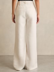 Elfenbein - Reiss Heather Figurbetonte Palazzo-Hose - Bild 5 von 7