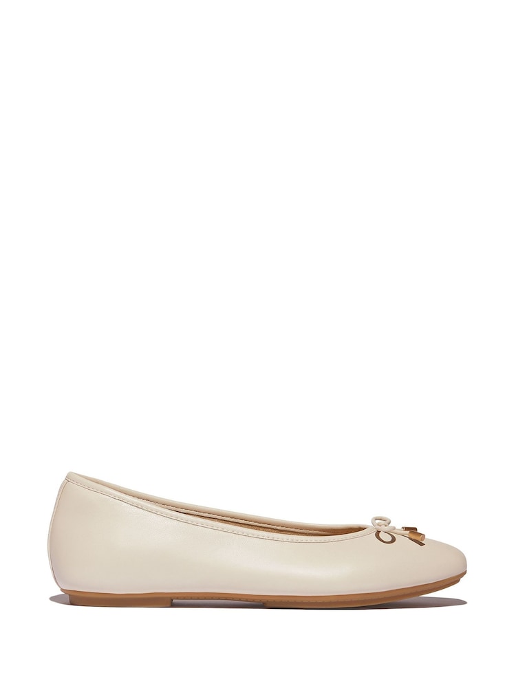FitFlop Delicato Bow Soft Leather Ballet Flats - Image 2 of 5