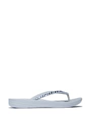 FitFlop Blue Iqushion Multi-Crystal Ergonomic Sandals - Image 1 of 3