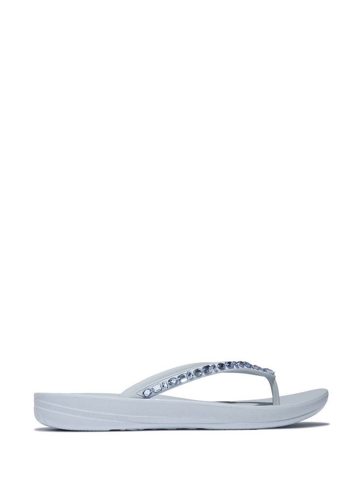 FitFlop Blue Iqushion Multi-Crystal Ergonomic Sandals - Image 1 of 3