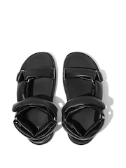 FitFlop Gen-FF Soft-Leather Back-Strap Black Sandals - Image 4 of 5