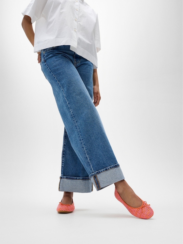 FitFlop Delicato Bow Woven Ballet Shoes - Image 1 of 5