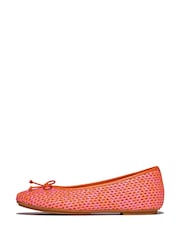 FitFlop Delicato Bow Woven Ballet Shoes - Image 4 of 5