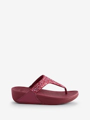 FitFlop Lulu Multi Tonal Glitter Toe Post Sandals - Image 1 of 1