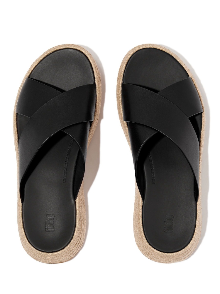 Schwarz - FitFlop – F-Mode – Espadrille-Ledersandalen mit überkreuztem Design im Flatform-Stil, Schwarz - Bild 5 von 5 Schwarz - FitFlop – F-Mode – Espadrille-Ledersandalen mit überkreuztem Design im Flatform-Stil, Schwarz - Bild 5 von 5