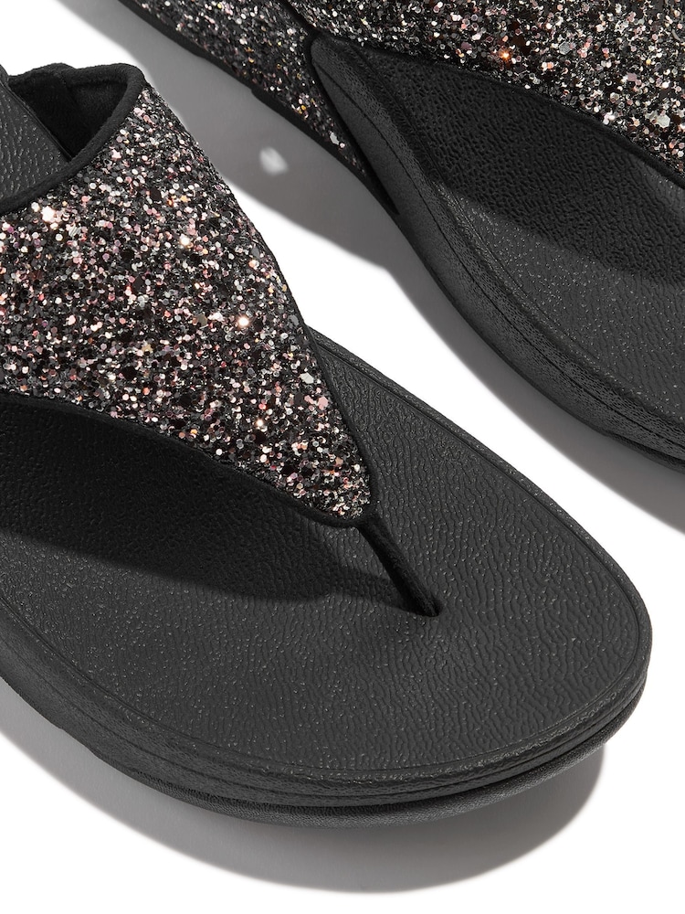 Negro - FitFlop Lulu Multi Tonal Glitter Toe Post Sandals - Imagen 6 de 6 Negro - FitFlop Lulu Multi Tonal Glitter Toe Post Sandals - Imagen 6 de 6
