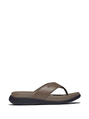 FitFlop Mens F-Mode Go Toe-Post Black Sandals - Image 1 of 4
