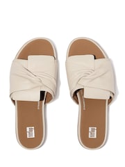 FitFlop Cream Gracie Soft-Twist Leather Slides - Image 1 of 5
