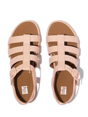 FitFlop Gracie Rubber-Buckle Leather Fisherman Black Sandals - Image 4 of 5