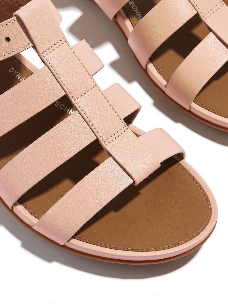 FitFlop Gracie Rubber-Buckle Leather Fisherman Black Sandals - Image 5 of 5