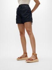 FitFlop F-mode Espadrille Leather Flatform A/strap Brown Sandals - Image 1 of 5