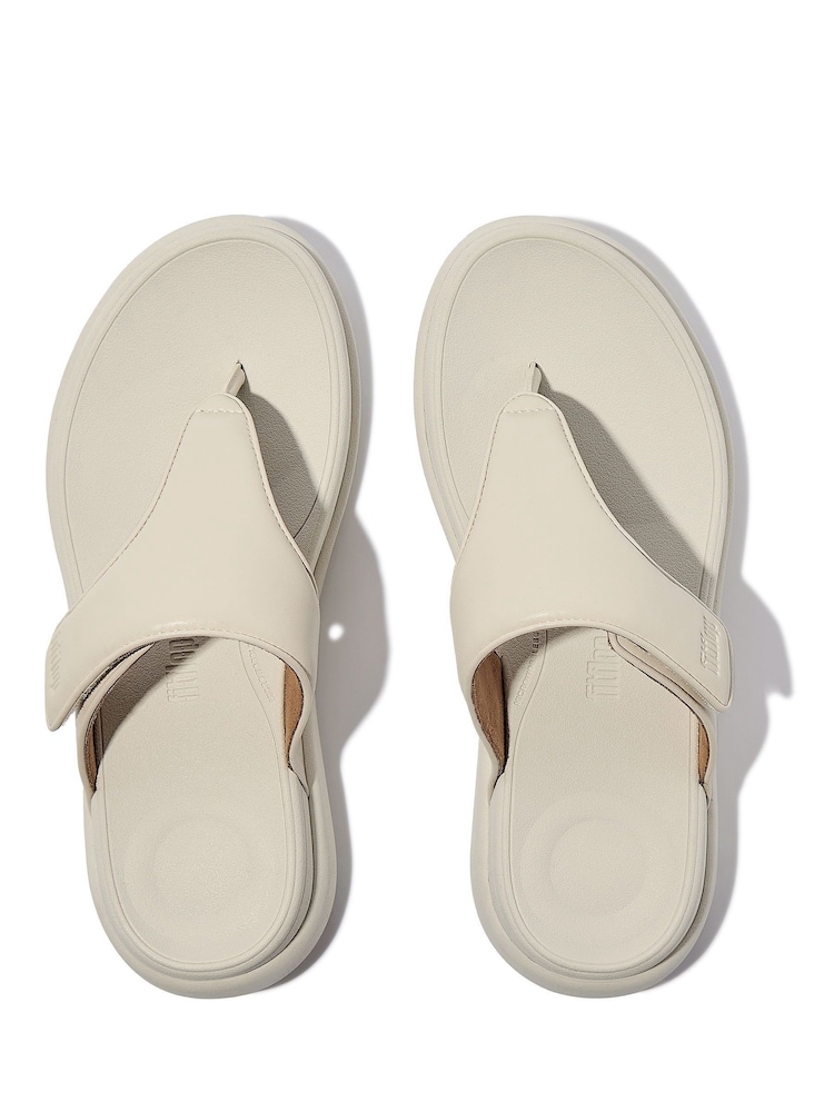 FitFlop Gracie Rubber-Buckle Leather Fisherman Black Sandals - Image 4 of 5