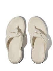 FitFlop F-Mode Knot Soft-Leather Flatform Toe Post Sandals - Image 4 of 5