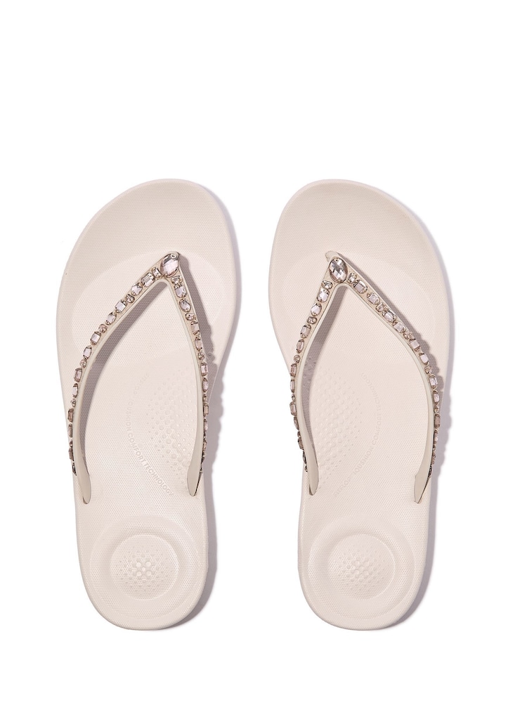 FitFlop Pink Iqushion Multi-Crystal Ergonomic Flip Flops - Image 1 of 5 FitFlop Pink Iqushion Multi-Crystal Ergonomic Flip Flops - Image 1 of 5