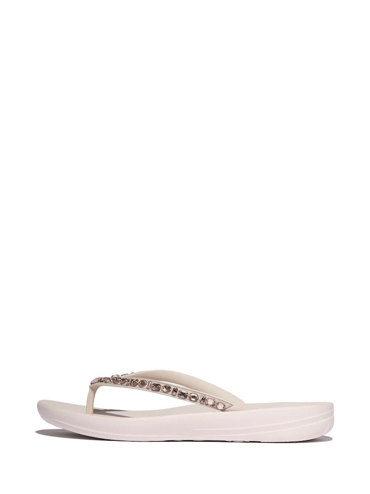 FitFlop Pink Iqushion Multi-Crystal Ergonomic Flip Flops - Image 2 of 5