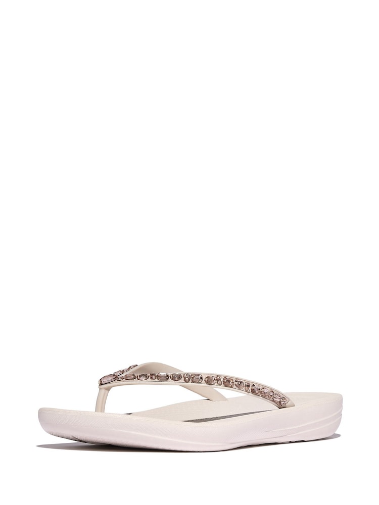 FitFlop Pink Iqushion Multi-Crystal Ergonomic Flip Flops - Image 3 of 5