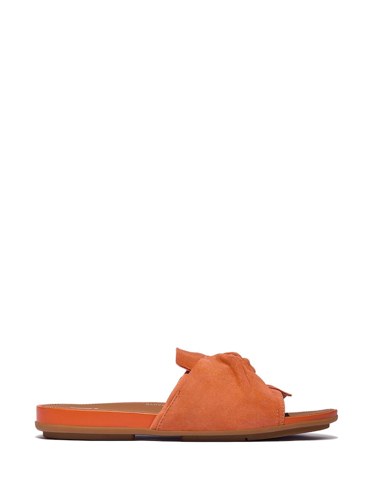 FitFlop Orange Gracie Soft-Twist Suede Slides - Image 2 of 5