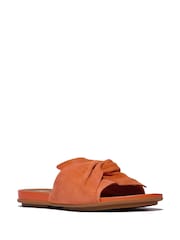 FitFlop Orange Gracie Soft-Twist Suede Slides - Image 3 of 5
