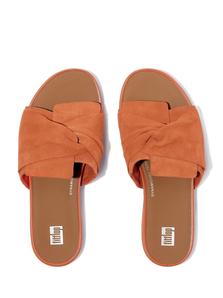 FitFlop Orange Gracie Soft-Twist Suede Slides - Image 4 of 5