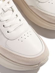 Blanco crema - FitFlop F-Mode Leather Suede Metallic Flatform White Sneakers - Imagen 5 de 5
