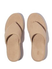 FitFlop Cream Platfforms Wedge Toe Post Sandals - Image 3 of 4