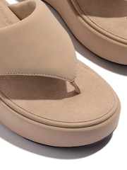 FitFlop Cream Platfforms Wedge Toe Post Sandals - Image 4 of 4