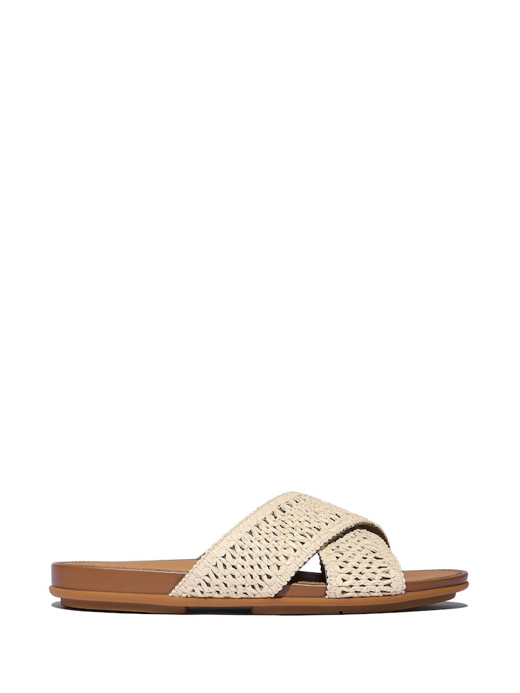 FitFlop Gracie Woven Cross Slides - Image 1 of 4