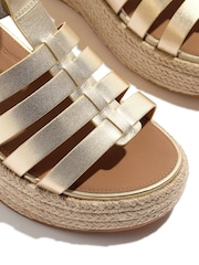 FitFlop Grey Platfforms Leather Fisherman Wedge Sandals - Image 4 of 4