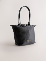 Baker by Ted Baker Girls Back to School Nylon Bow Black Tote Bag - Image 3 of 7