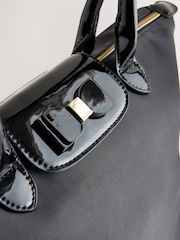 Baker by Ted Baker Girls Back to School Nylon Bow Black Tote Bag - Image 6 of 7