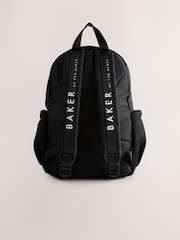 Baker by Ted Baker Boys Back to School Double Pocket Black Backpack - Image 2 of 7