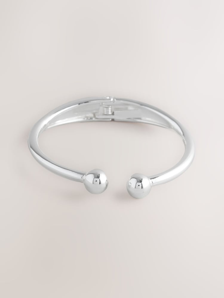 Silver Tone Hinge Bangle - Image 1 of 3