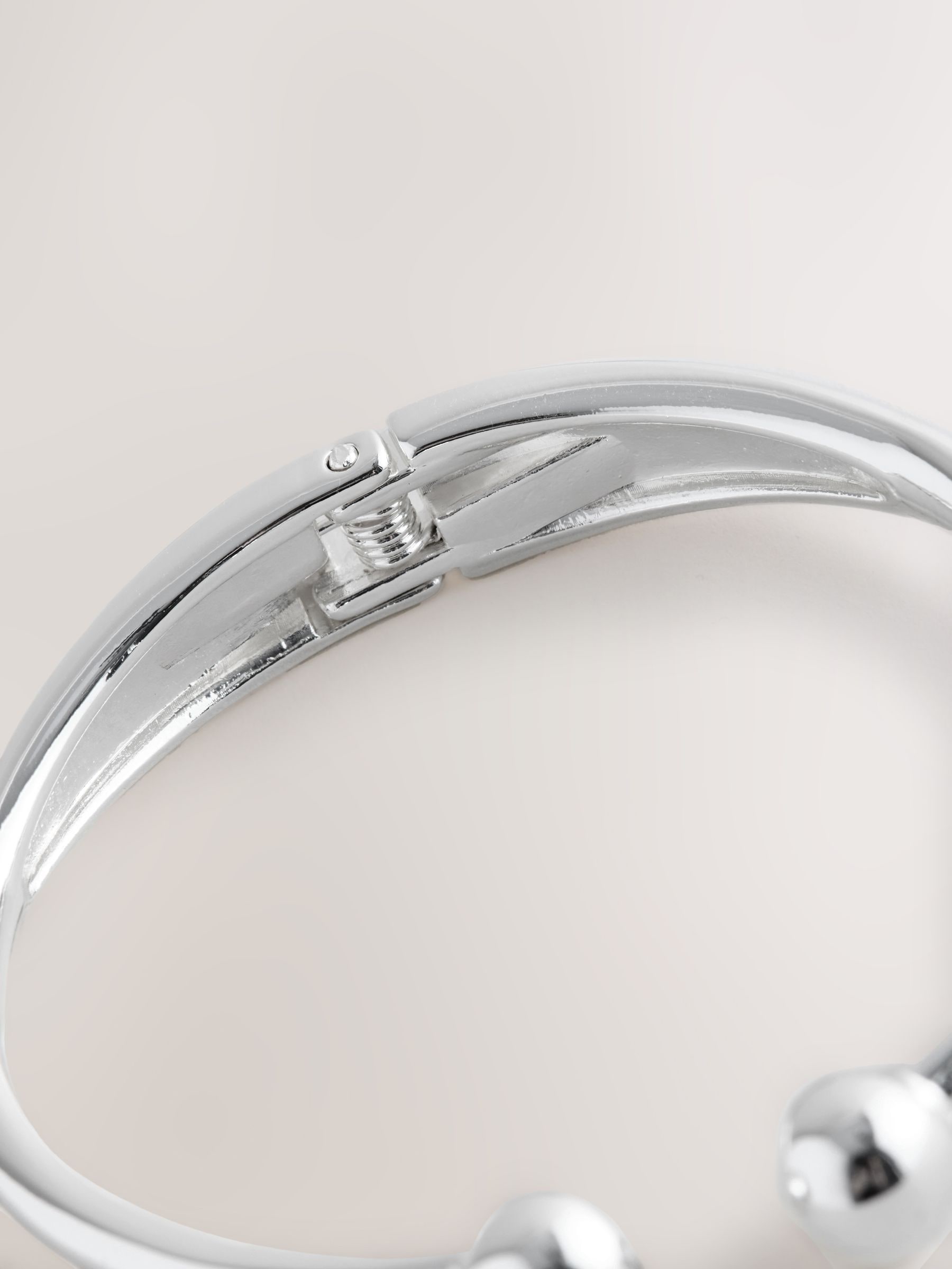 Buy Silver Tone Hinge Bangle from Next Romania