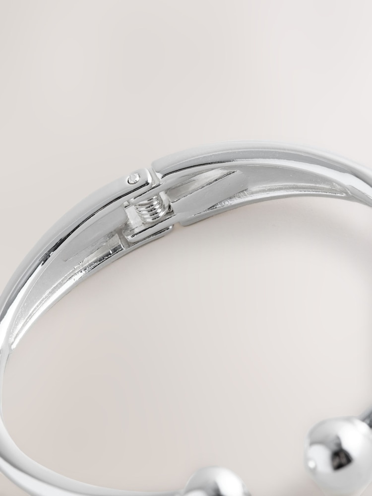 Silver Tone Hinge Bangle - Image 3 of 3