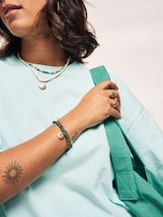 Green Beaded Stretch Bracelet - Image 2 of 5