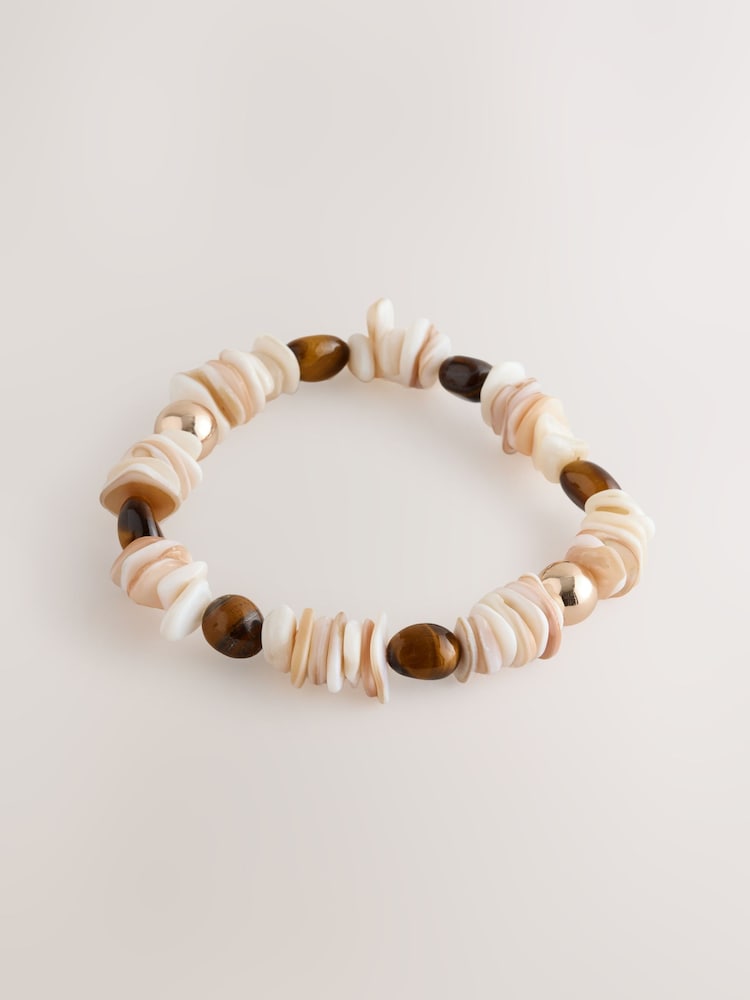 neutre - Bracelet en perles échancrées - Image 1 of 3